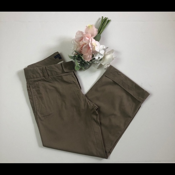 Gap Straight Cropped Cuff Pants - Size 0 - Picture 1 of 8